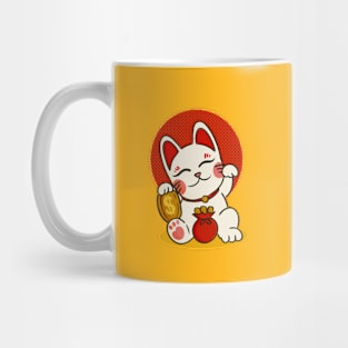 Maneki Neko the beckoning cat Mug